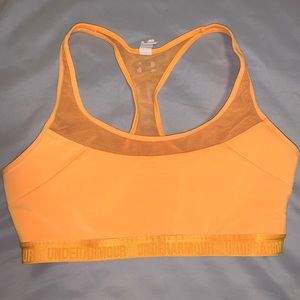Yellow Underarmour sports bra